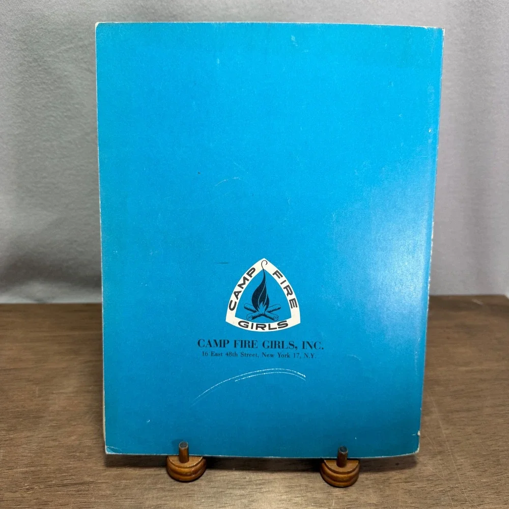 Camp Fire Girls The Outdoor Book Blue Vintage 1960 First Printing Mid-Century